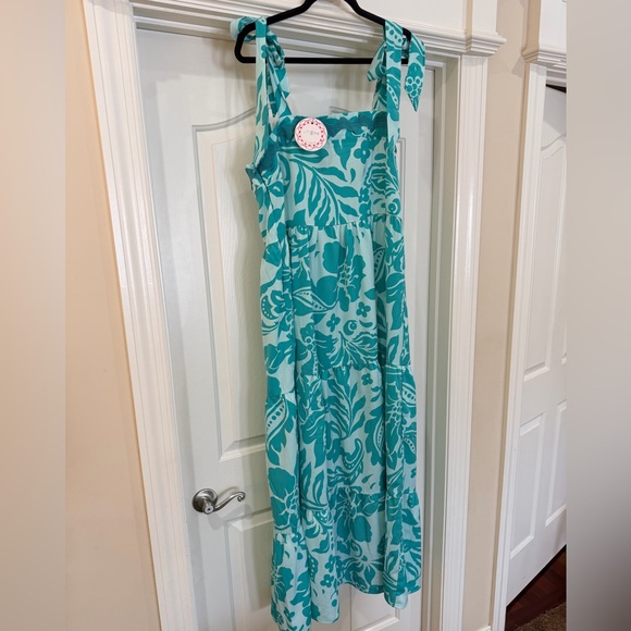 Umgee Dresses & Skirts - Umgee Teal Floral Dress